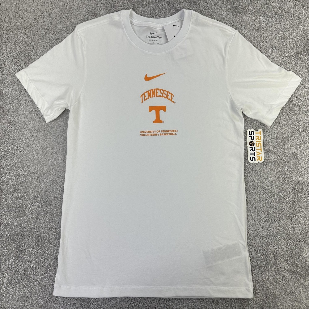 Tennessee Volunteers Shirt Mens Small White College Basketball Nike Dri Fit Vols